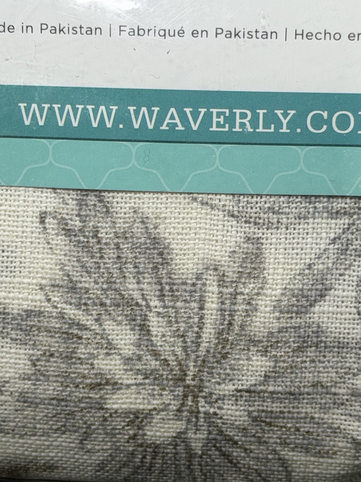 Waverly Lucchese Fumo Gray Floral Rod Pocket Tier Pair 26×36 New Cotton