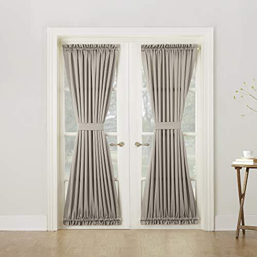 Barrow Energy Efficient Door Panel Curtain with Tie Back, 54″ x Stone Beige