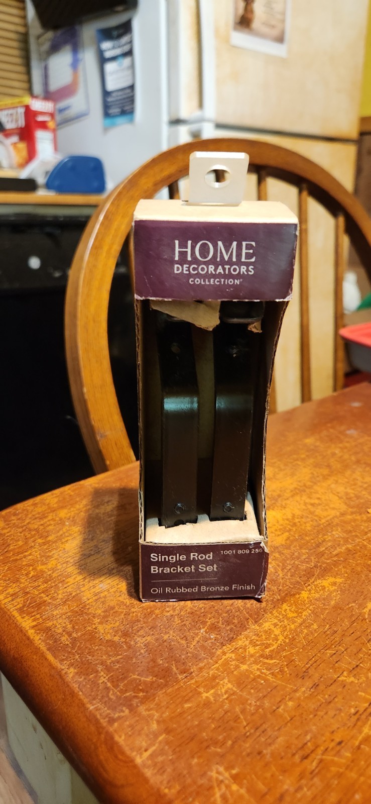 New 2 Home Decorators Collection Single Rod Bracket Set in Black Finish