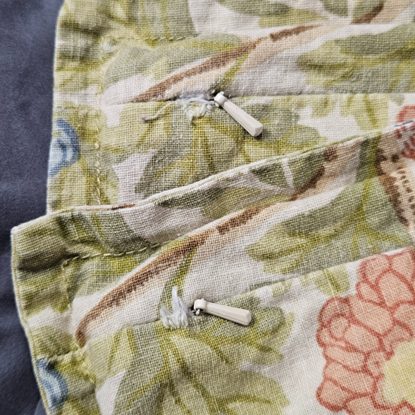 Pottery Barn Mum Garden Floral Curtain Panel & Two Zippered Throw Pillow Cases