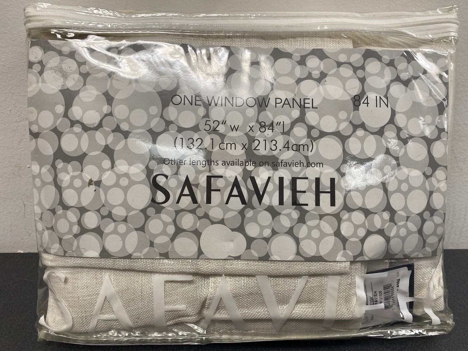 Safavieh WDT1035A-5284 Beige Solid Grommet Sheer Curtain – 52 in. W x 84 in. L