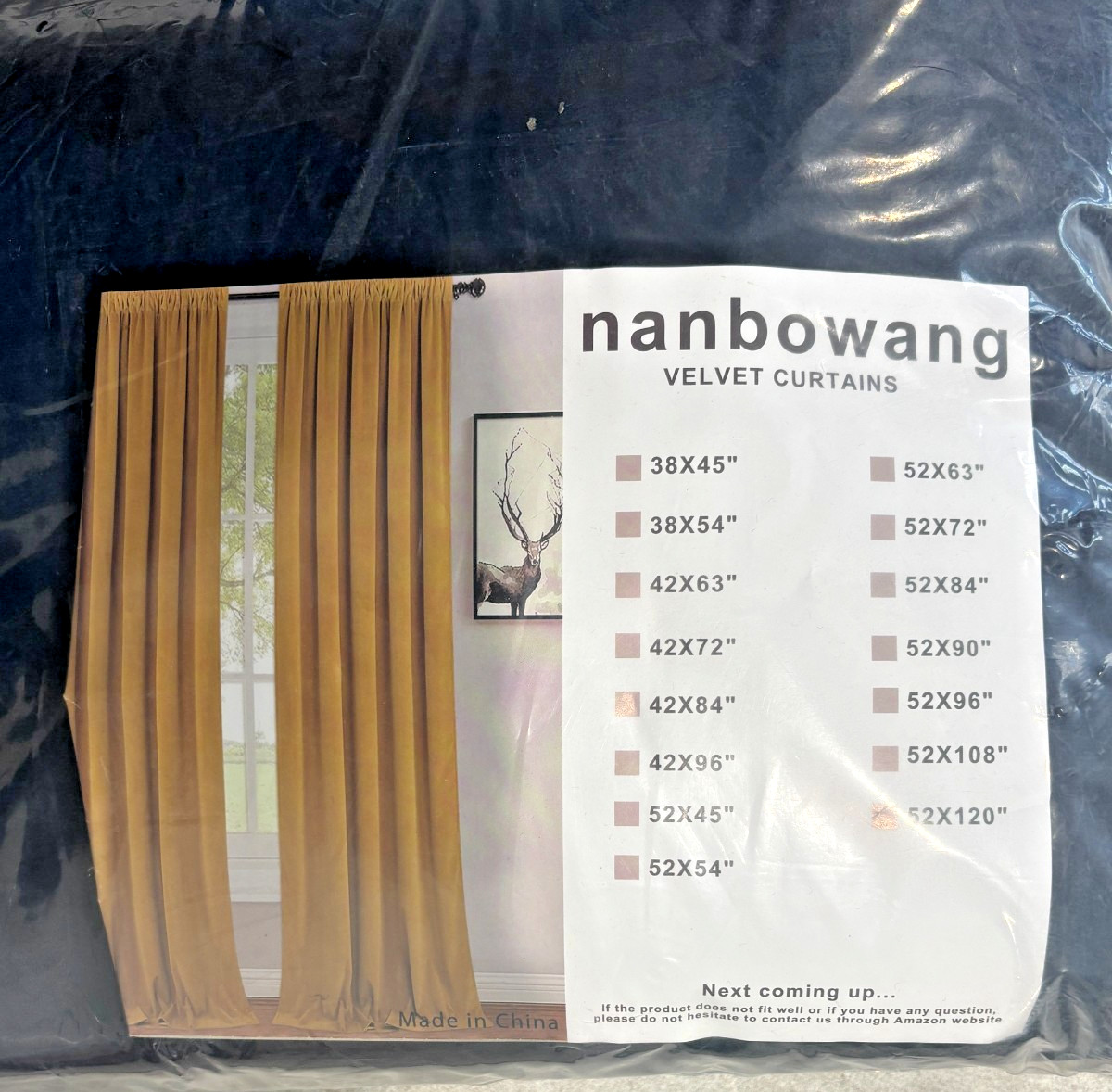 NWT Blackout 2 Panel Velvet Blackout Curtains 52×120”