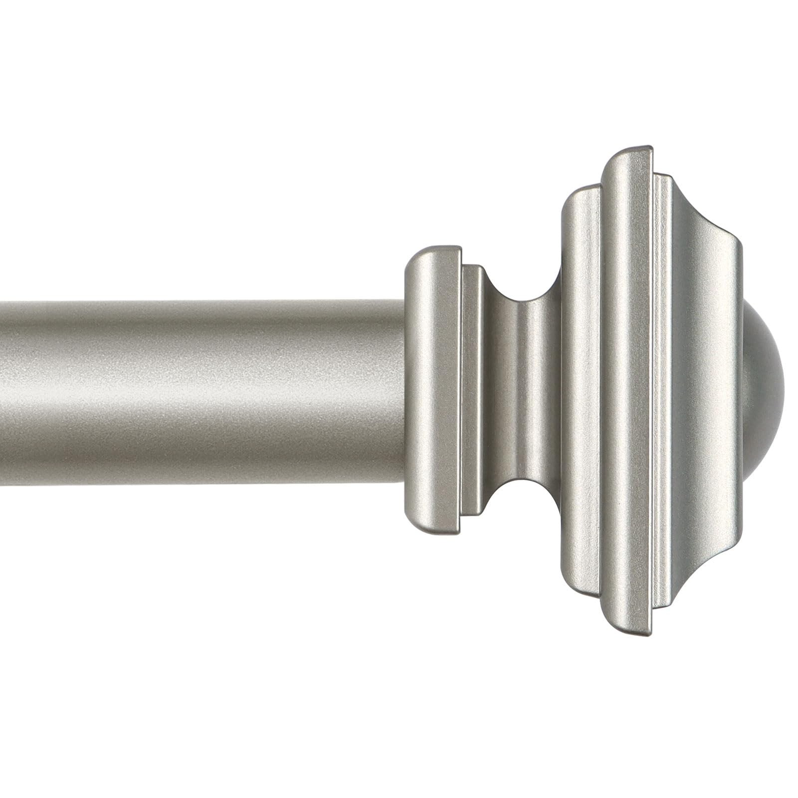1 Inch Curtain Rods for Windows 66 to 120 Inch, Heavy Duty Long Curtain Rod 3…