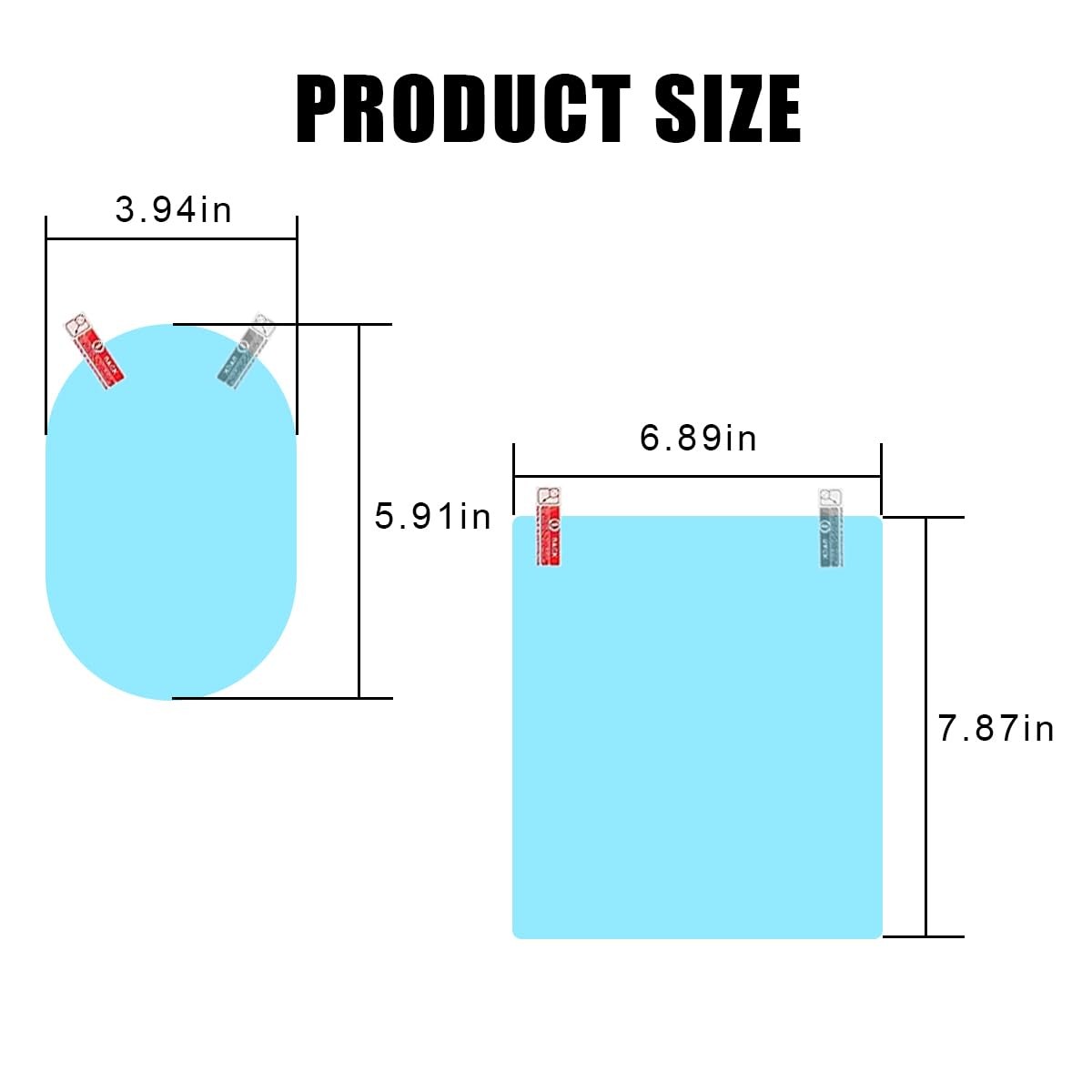 6 Pcs Car Rearview Mirror Waterproof Film Rainproof Window Film Stickers