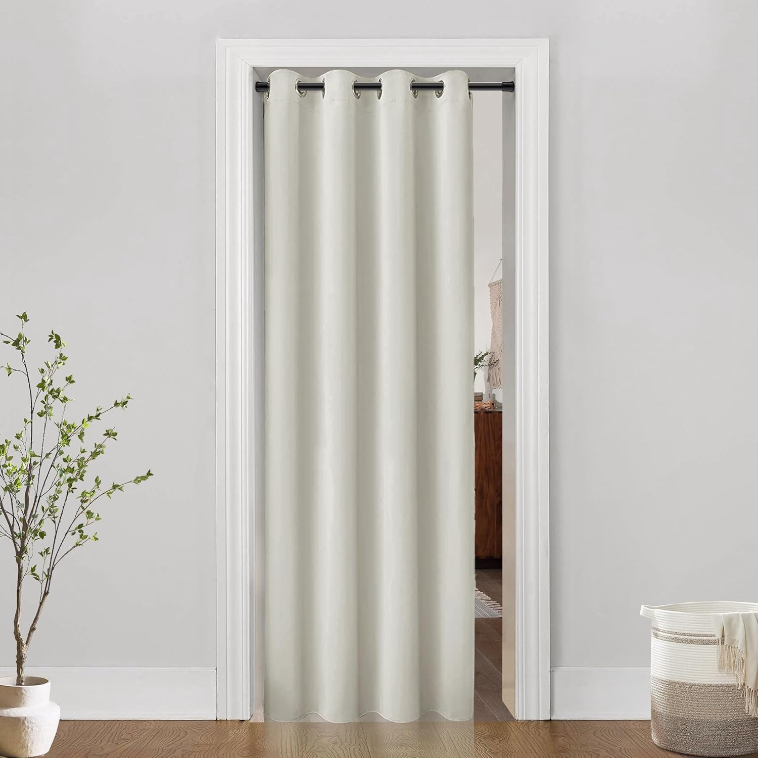 Door Curtain Divider for Doorway Room Separation, Privacy Sliding Closet Curtain