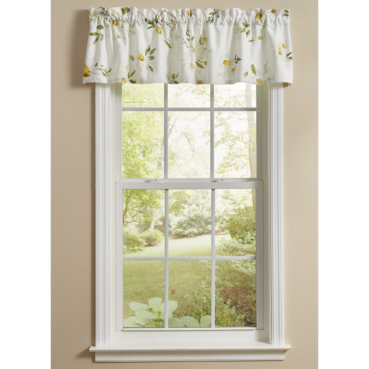 DAISIES VALANCE, 60X14, CREAM, YELLOW, GREEN, 2571-470