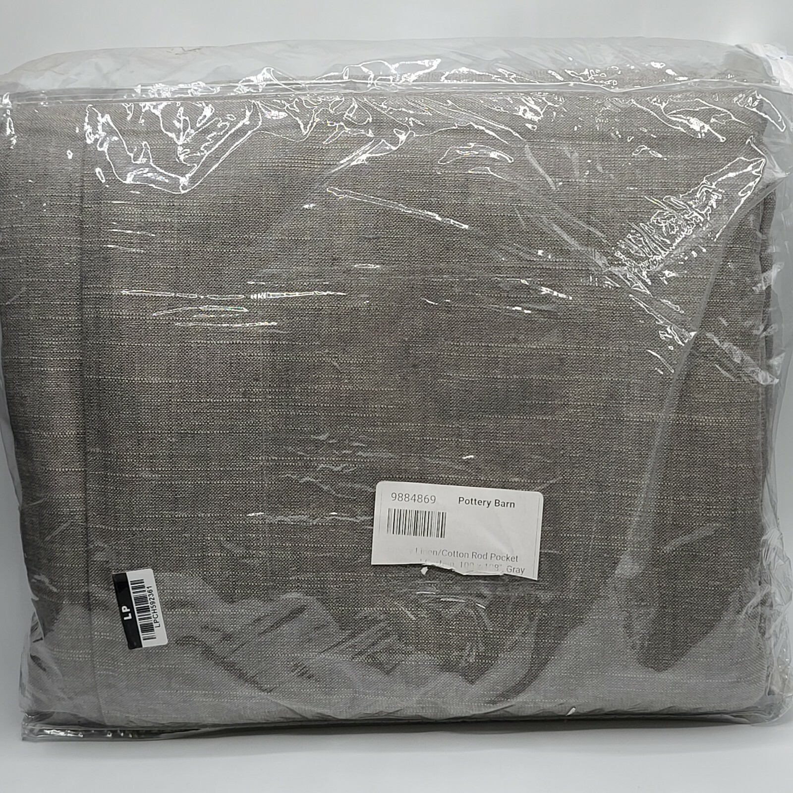 Pottery Barn Emery Linen Cotton 100×108 Drape Gray Blackout Doublewide