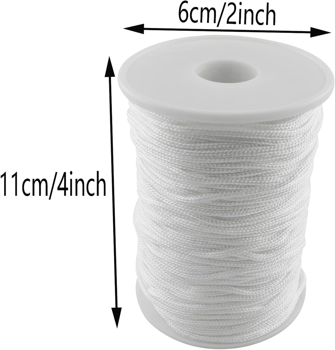 1PC 2mm Braided Lift Cord 54 Yards White Shade Roller Blinds Pull String Rope