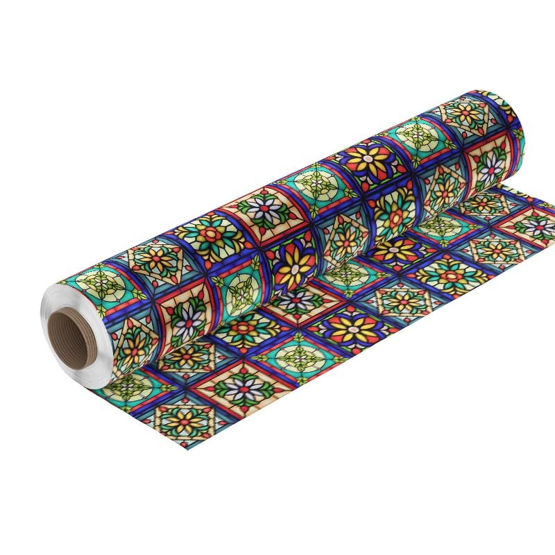 Talavera Privacy Window Film – 17.7″x78.7″ Static Cling, No Glue Design with …