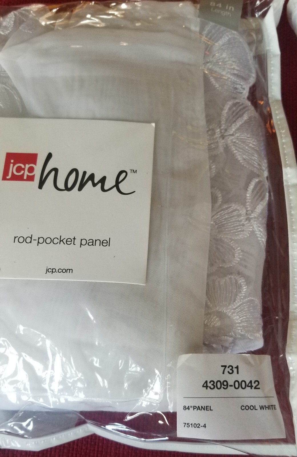 Pair VINTAGE JC Penny JCP Home Sheer Lace Cool White 56″ x 84″ Panels Shari NEW