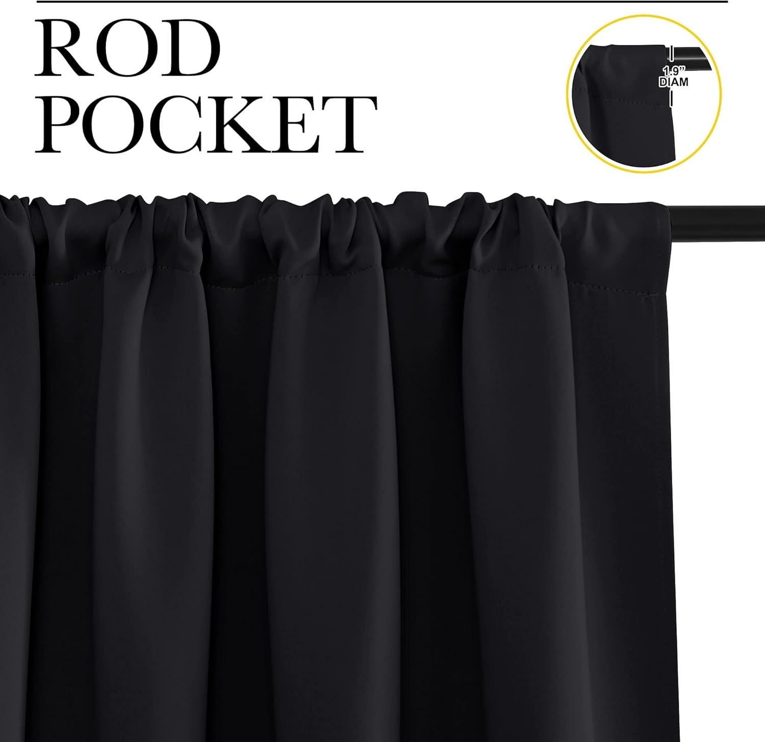 Art Deco Blackout Drapes 42″x63″ for Energy Efficiency & Luxury Style – 2 Panels
