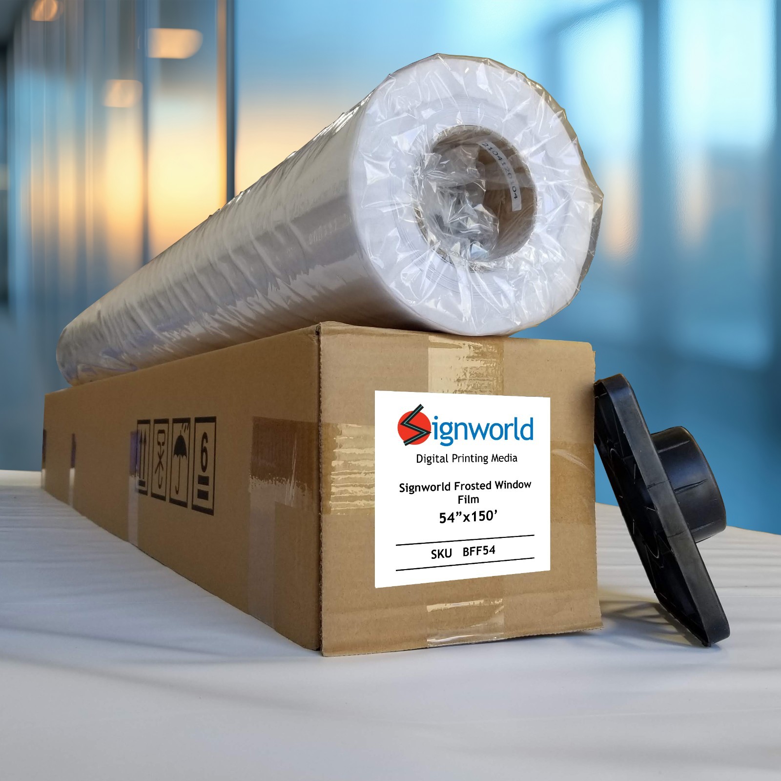 Signworld Printable Frosted Window Privacy Film – 54″ x 150′
