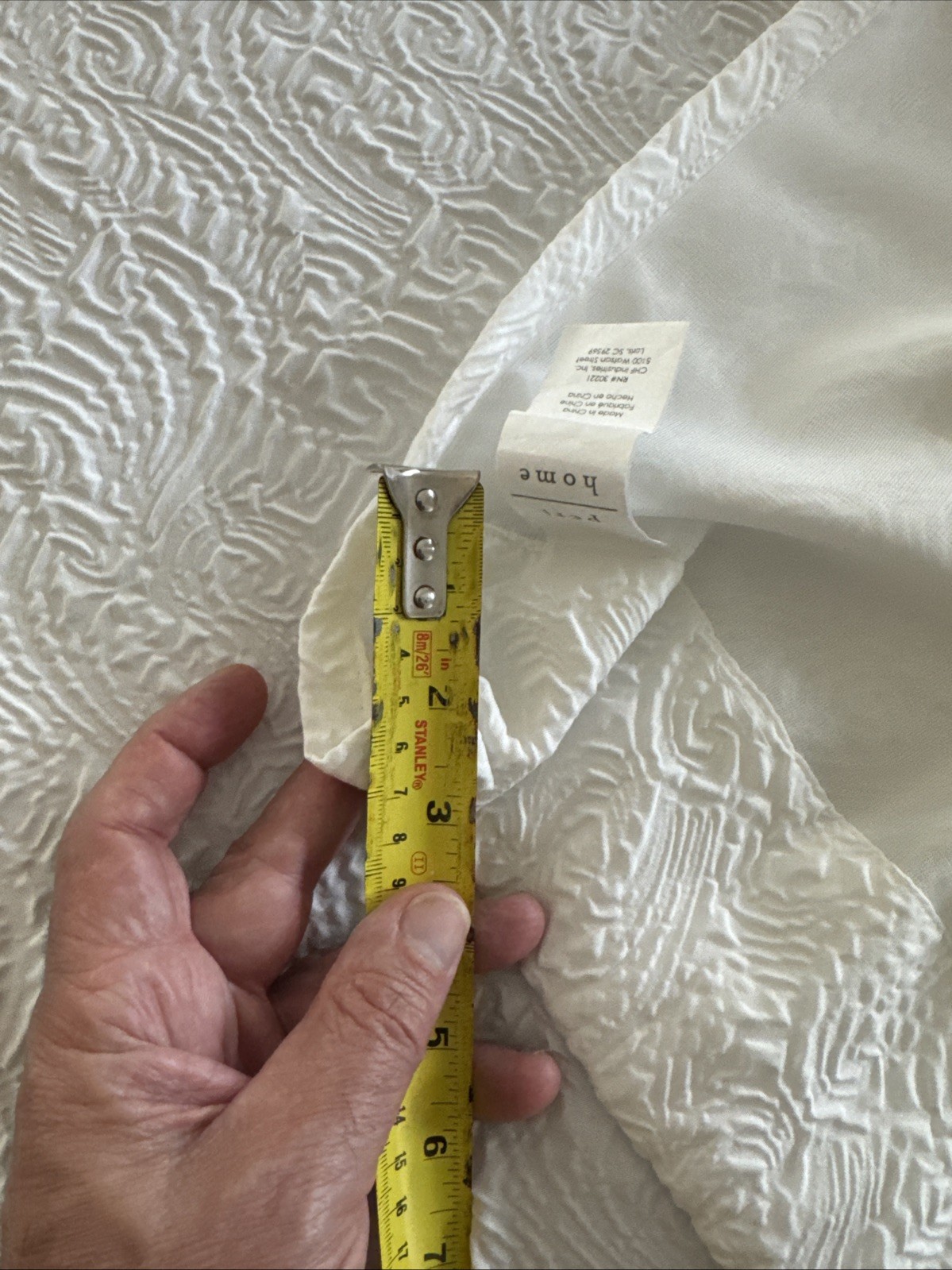 83” By 37″ Peri Home 2 pack White polyester Curtain Panel RN#30221
