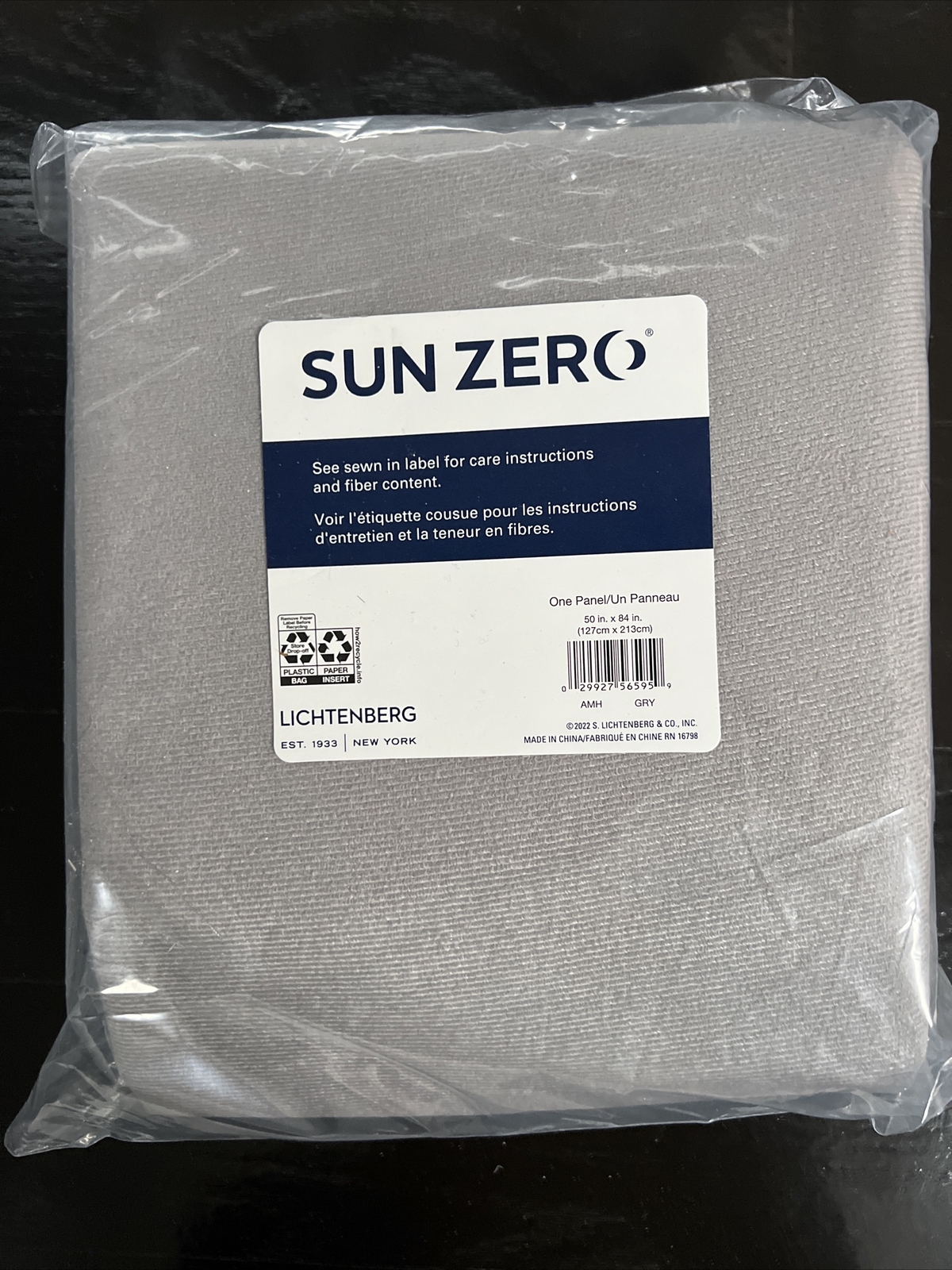 Sun Zero Hampshire Velvet Thermal 100%Blackout BackTab Curtain Panel 50″×84”,L10