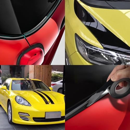 Vinyl Wrap, Cars Vinyl Film Tapes Kit for Blackout 6in x 30ft Gloss Black