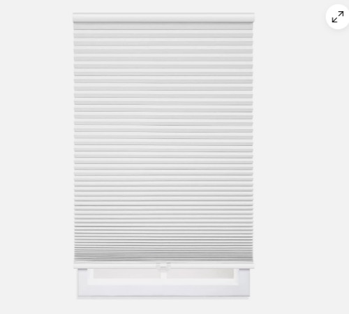NEW Mainstays Cordless Polyester Blackout Cellular Shade, White, 47″ x 72″