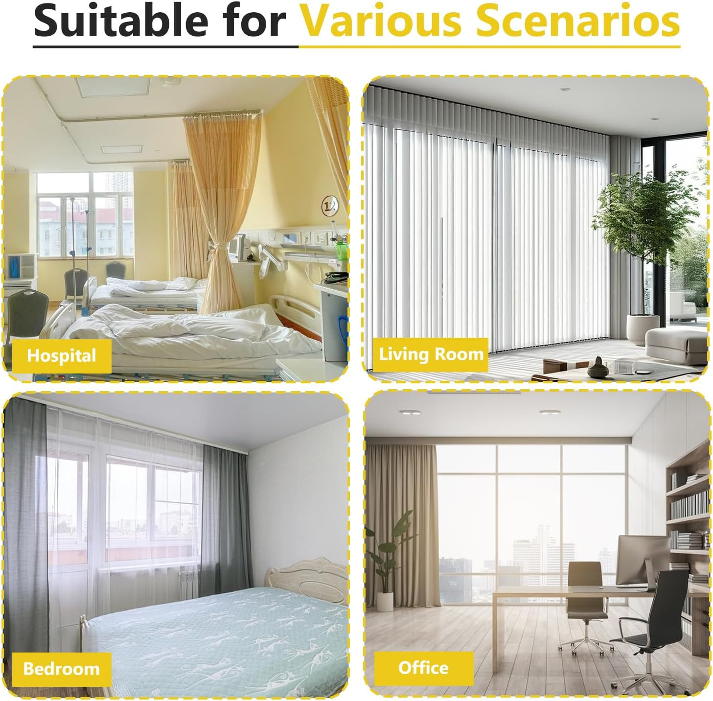 Double Row Curtain Track, Silent Aluminum Alloy Ceiling Curtain Track System, He