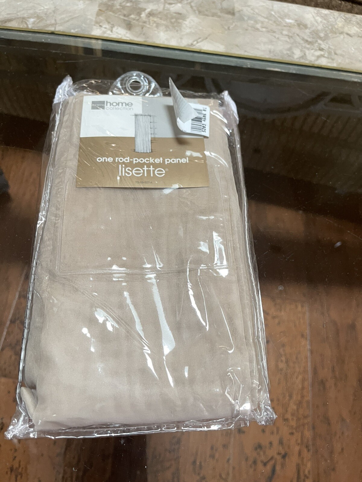 JC Penny Lisette Rod Pocket Panel 84″ length Tan Brown Taupe Natural Vintage (1)