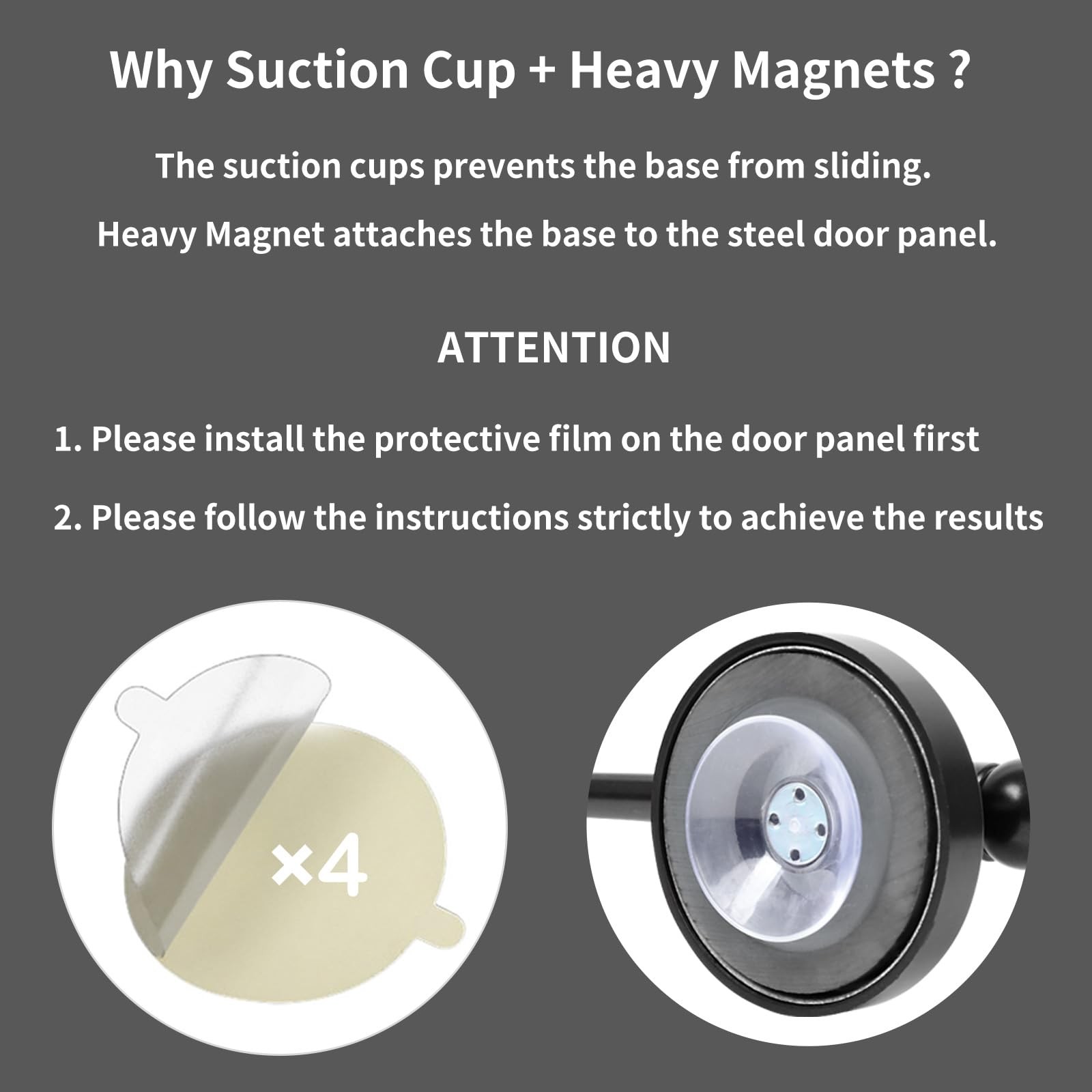 Heavy Duty Magnetic Curtain Rods for Metal Door ‎16-28 Inch 2 Pack, Black