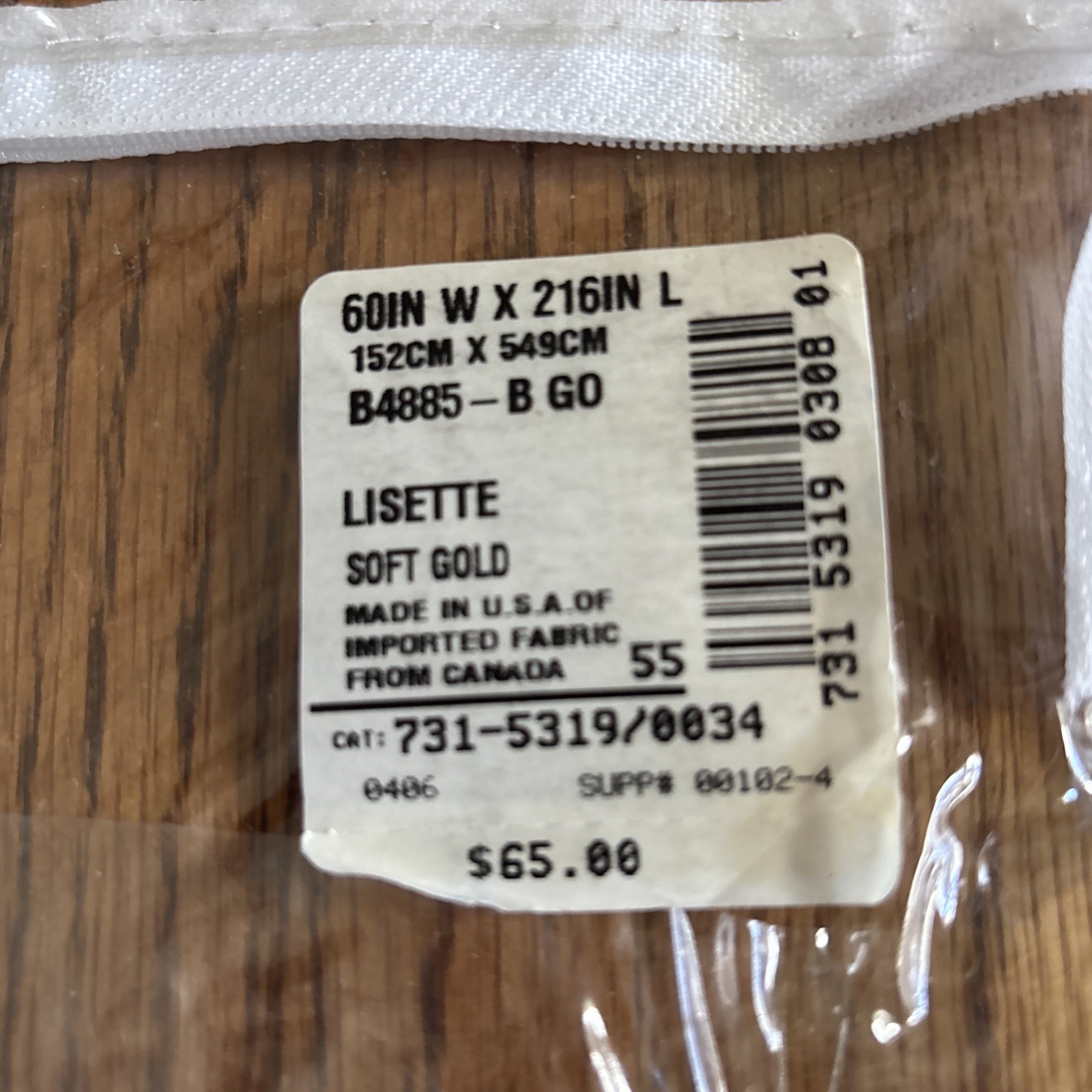 Lisette Sheer 60” X 216” Soft Gold Scarf Valance JCPenney Polyester Rod Pocket