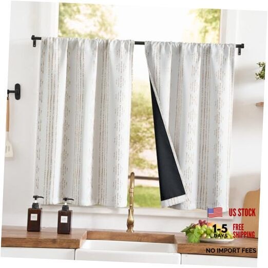 95% Blackout Boho 25″W x 36″L (Pack of 2) 95% Blackout | Taupe on Beige