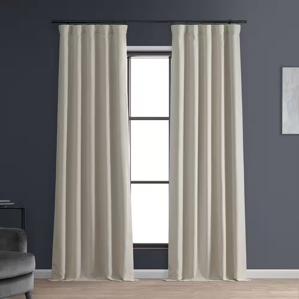 Caravan Beige Solid Blackout Curtain – 50 In. W X 96 In. L (1 Panel)