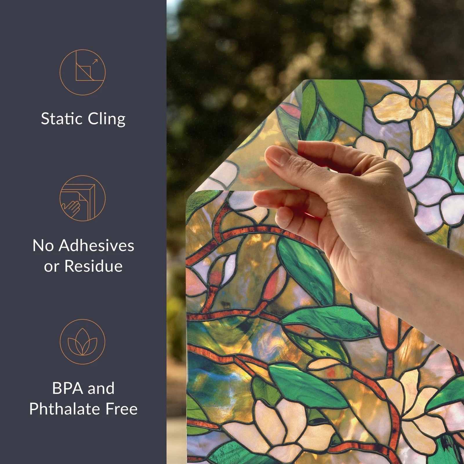 Artscape Magnolia 24″ x 36″ Window Film – Privacy, Decorative, Easy Install