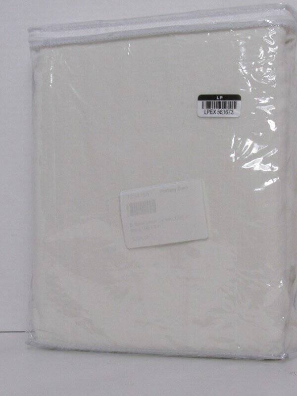 Pottery Barn Belgian Flax Linen Curtain/Cotton Lining Classic Ivory 100 x84″ New