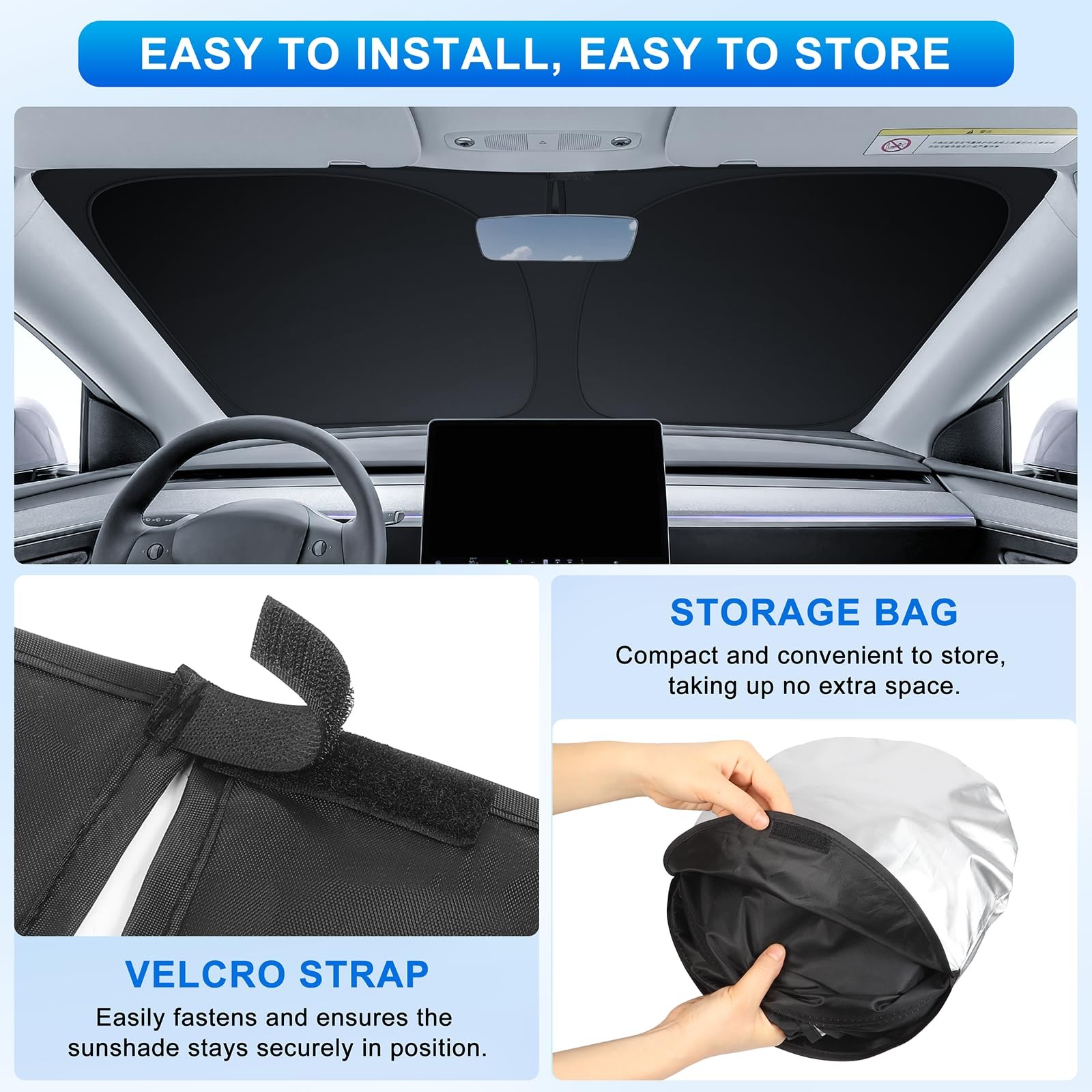 Custom Fit Windshield Sun Shade Accessories for for Toyota Camry