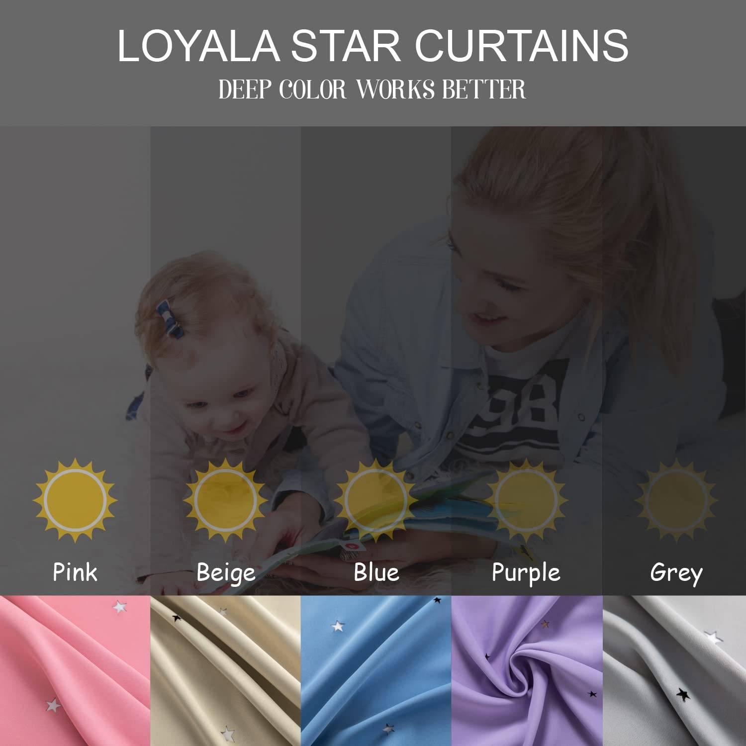 Stars Curtains Double Layer Curtains Blackout Curtains For Bedroom Kids Curtains