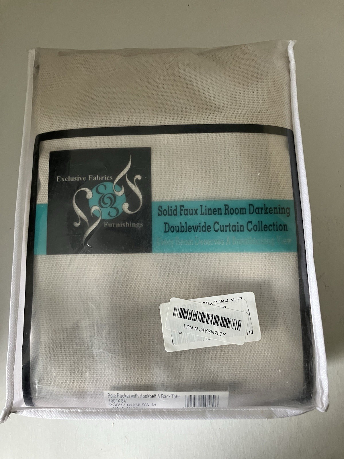 Exclusive Fabrics Curtains Faux Linen Blackout Doublewide Curtains 100″ x 84″