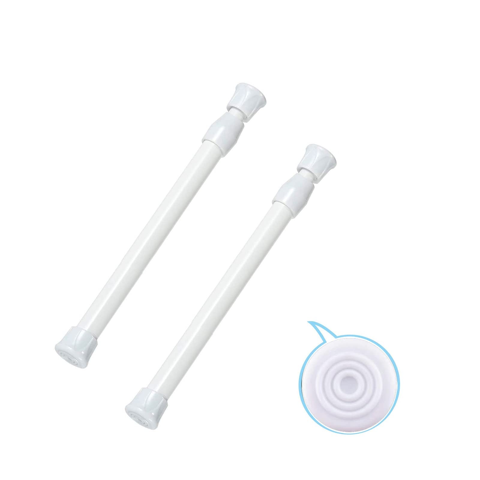 2 Pack Small Tension Rods 7 in to 11 Curtain Rods Window Rods in Extendable W…