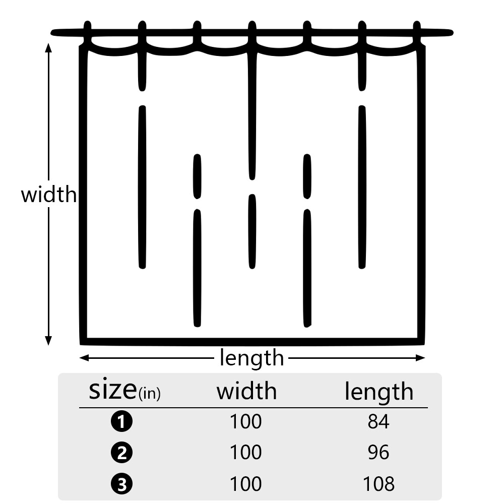 Extra Wide 100 inch Outdoor Curtains for Patio Balcony Curtain Panel Waterproof