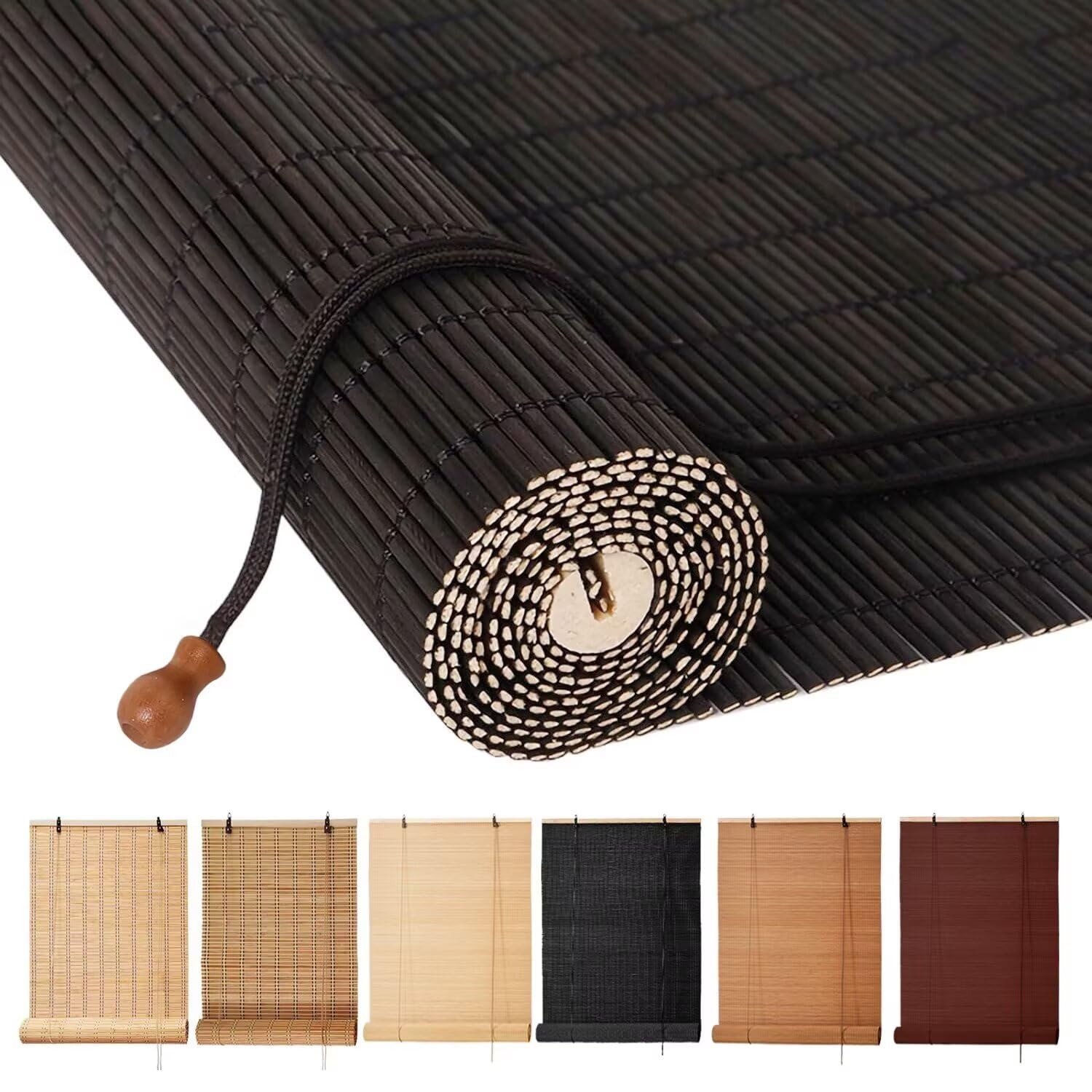 Bayue Bamboo Blinds Easy To Install Bamboo Shades For Indoor Windows Custom