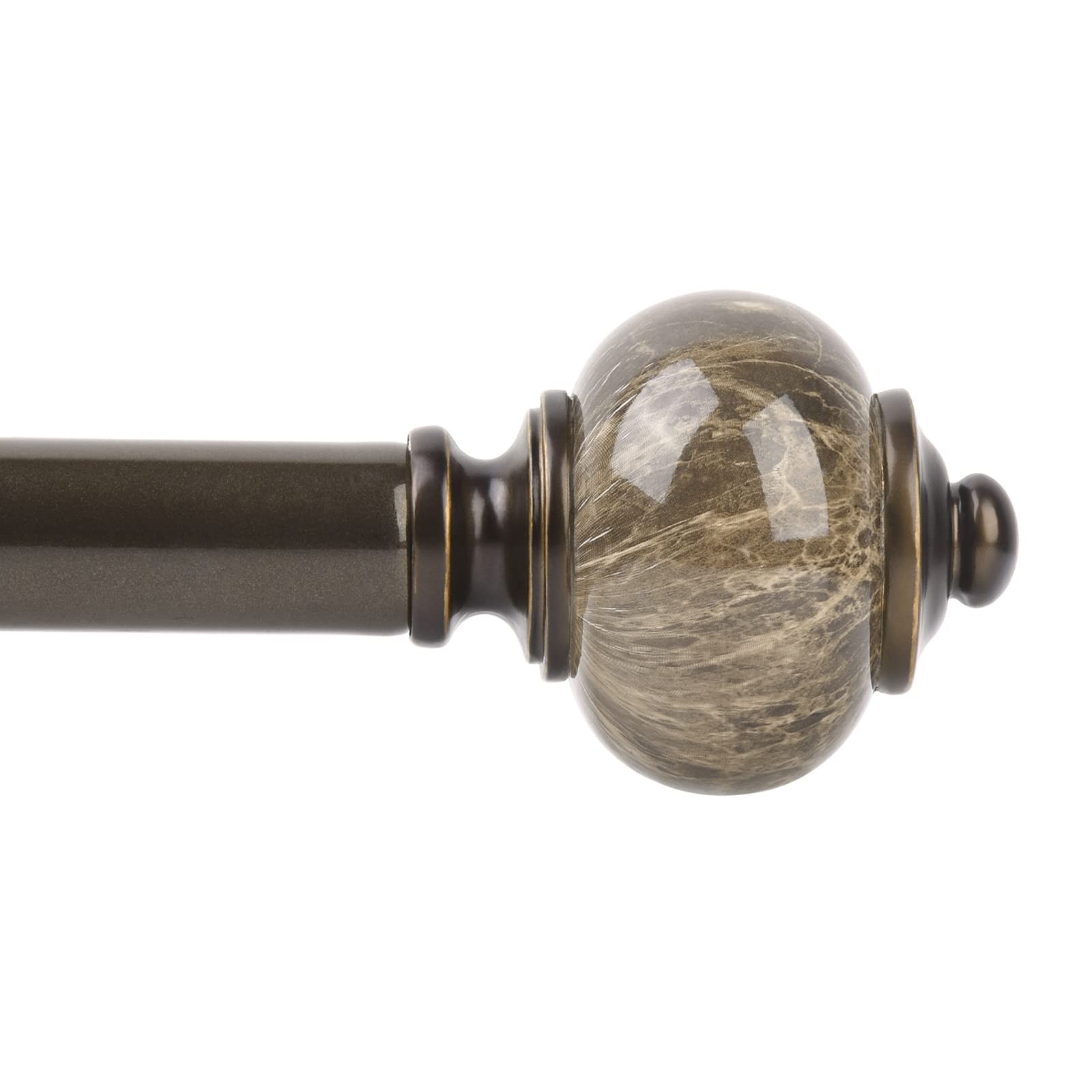 1 Inch Curtain Rods for Windows 72 to 144 Inches (6-12ft) Bronze Heavy Duty C…