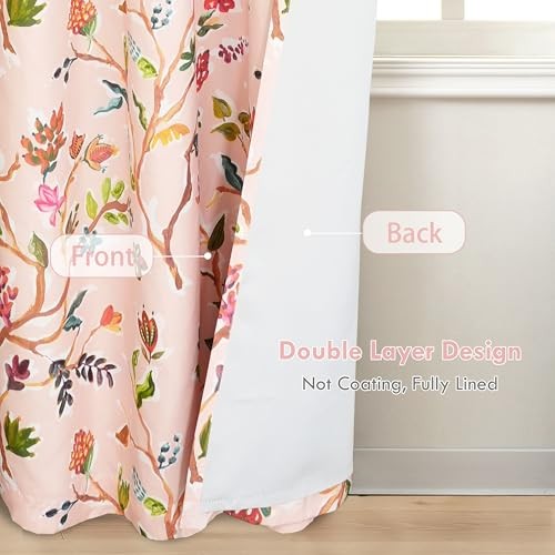Lauren Pink Blackout Grommet/70% Blackout 52″W x 84″L (Pack of 2) Soft Pink