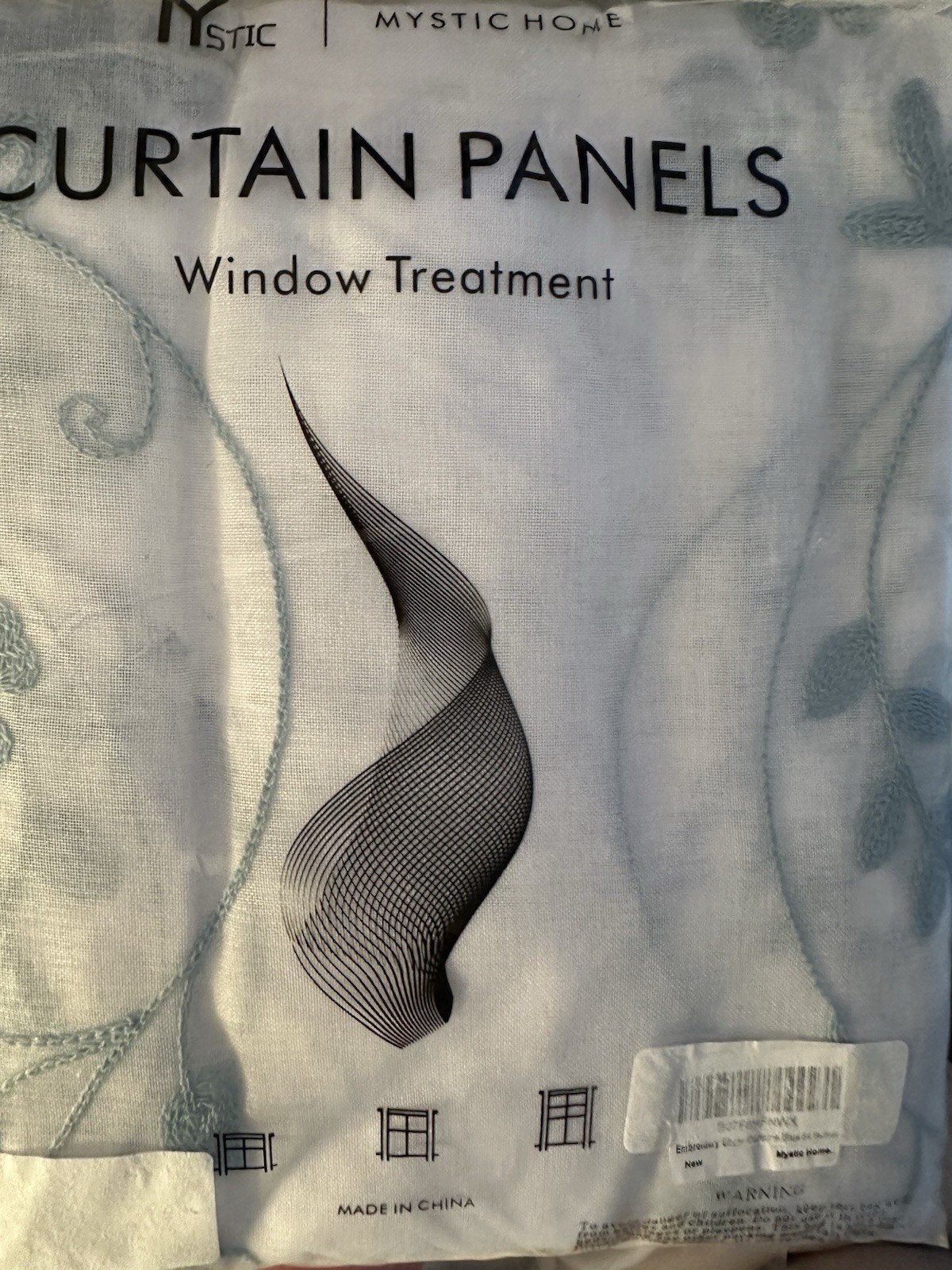 MYSTIC-HOME 63 white transparent curtains, edged chiffon 2, 52×84 inches
