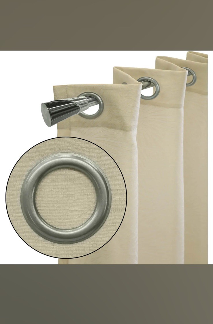 2 Panels Burst Pattern 52” X 95” Grommet Panel Neutral