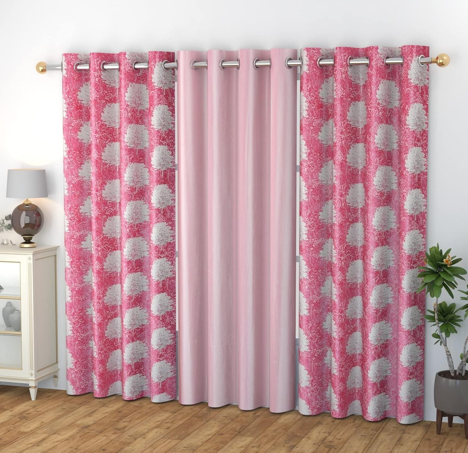 New 3 Piece Window Curtain Set – 5 feet