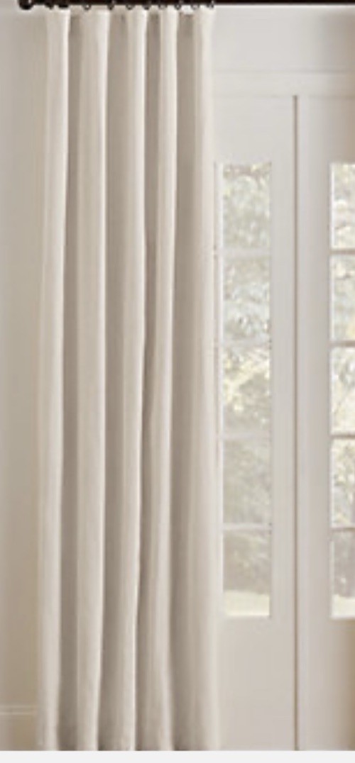 Ballard Design 100 % Natural Jute Burlap Panel Drape Herringbone Curtains 50×108