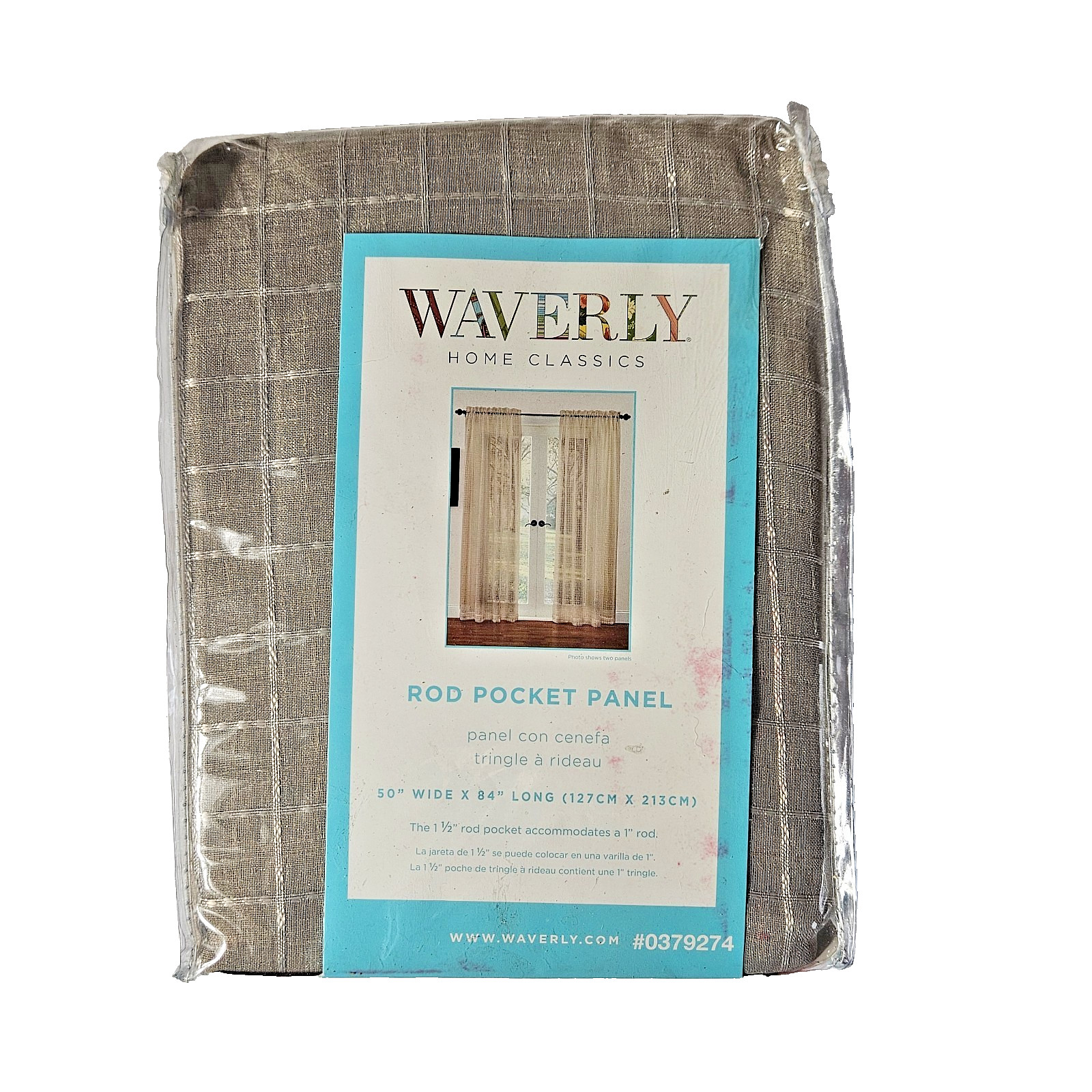 Waverly Rod Pocket Panel Home Classics 50″W x 84″L #10392050x084TAU