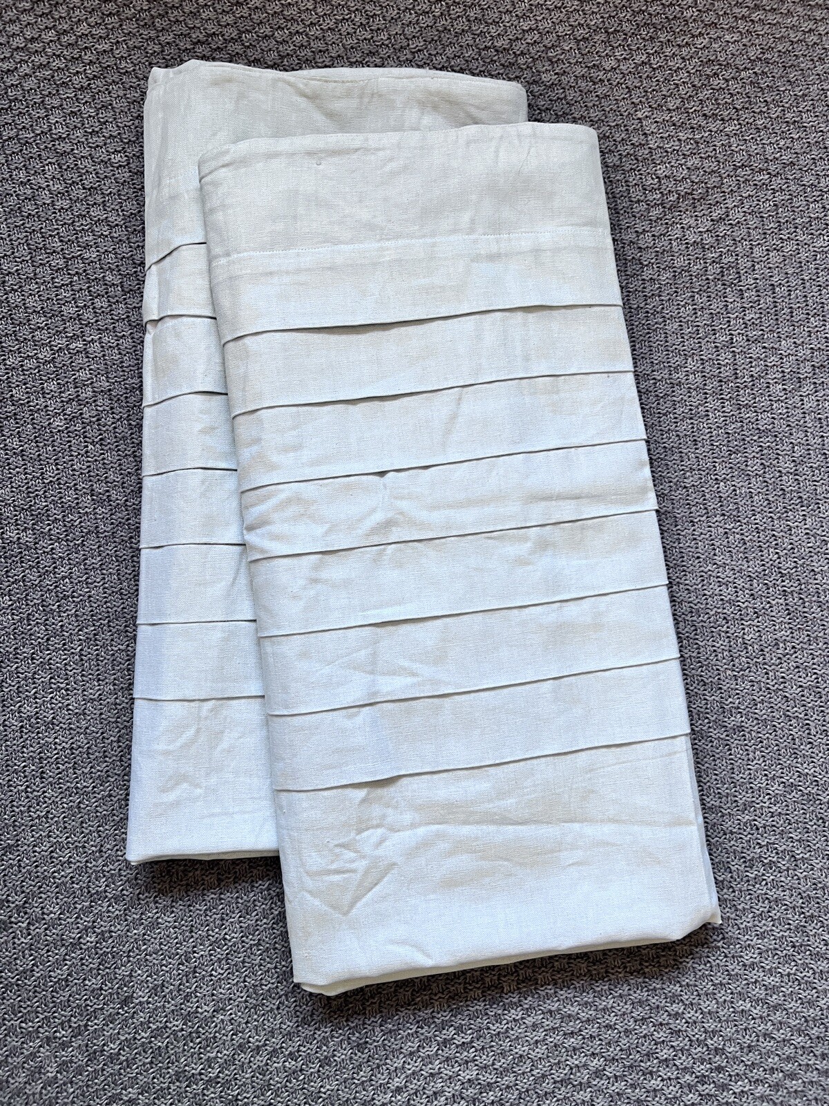 Pleat-Top Curtain Panels, Set of 2, Cotton, Light Sage Green, 44″x86″