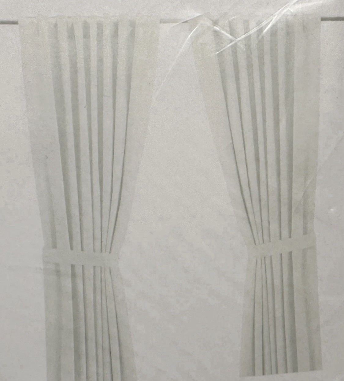 IKEA Ritva White Curtain Panel w/Tie Backs 57″x 84″ Set 2 Panels New Unwrapped