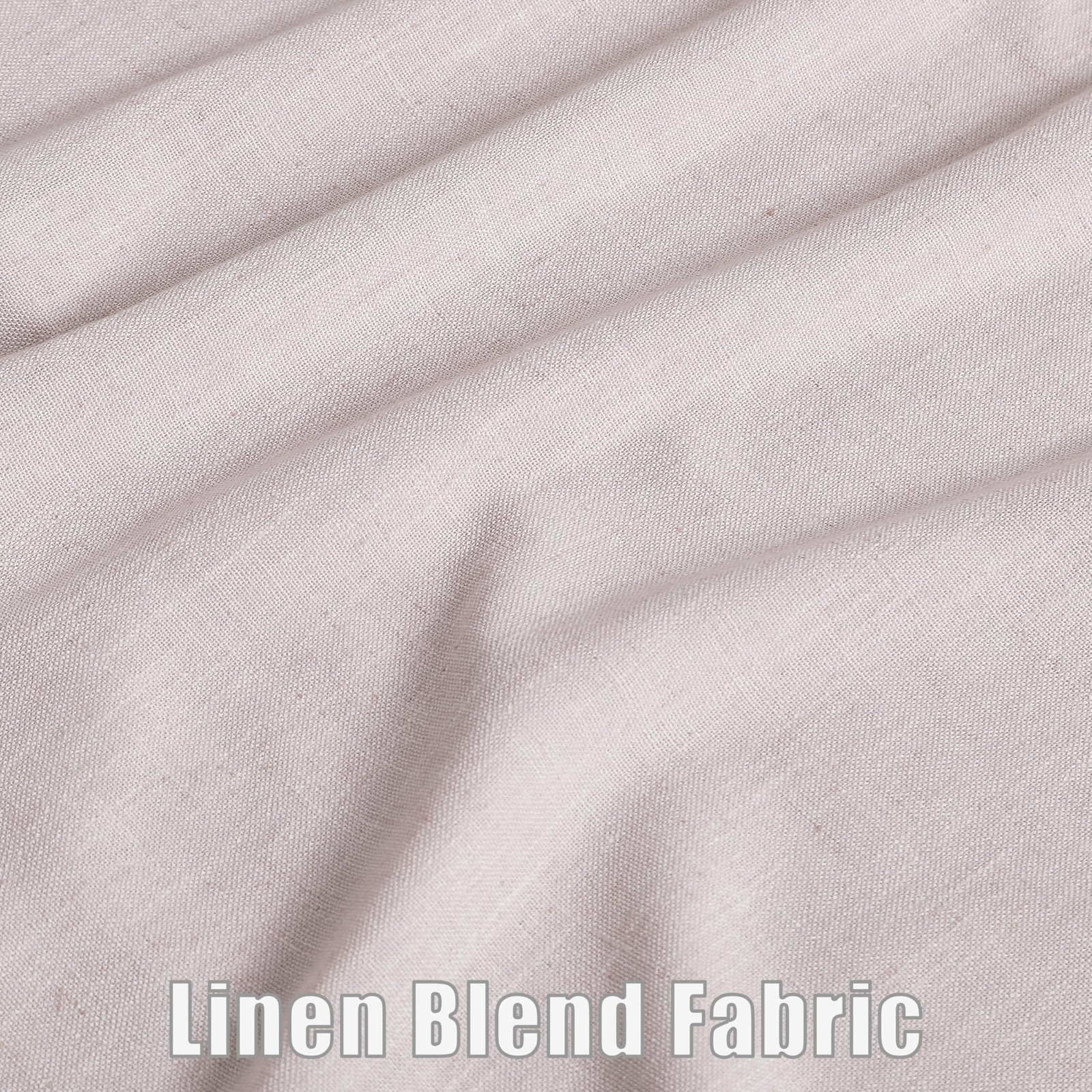 Kayne Studio Soft Pink Pinch Pleated Full Blackout Curtains Linen Blend Room