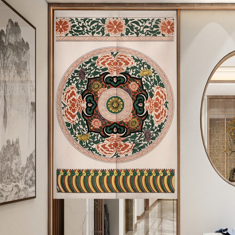 Chinese Style Door Curtain Doorway Tapestry Noren Kitchen Room Divider