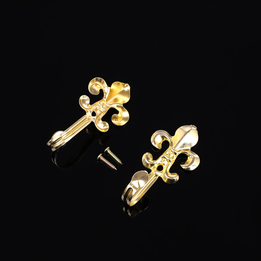 8pcs Curtain Tieback Hooks Tassel Curtain Drapery Holdback Holder Gold Tone