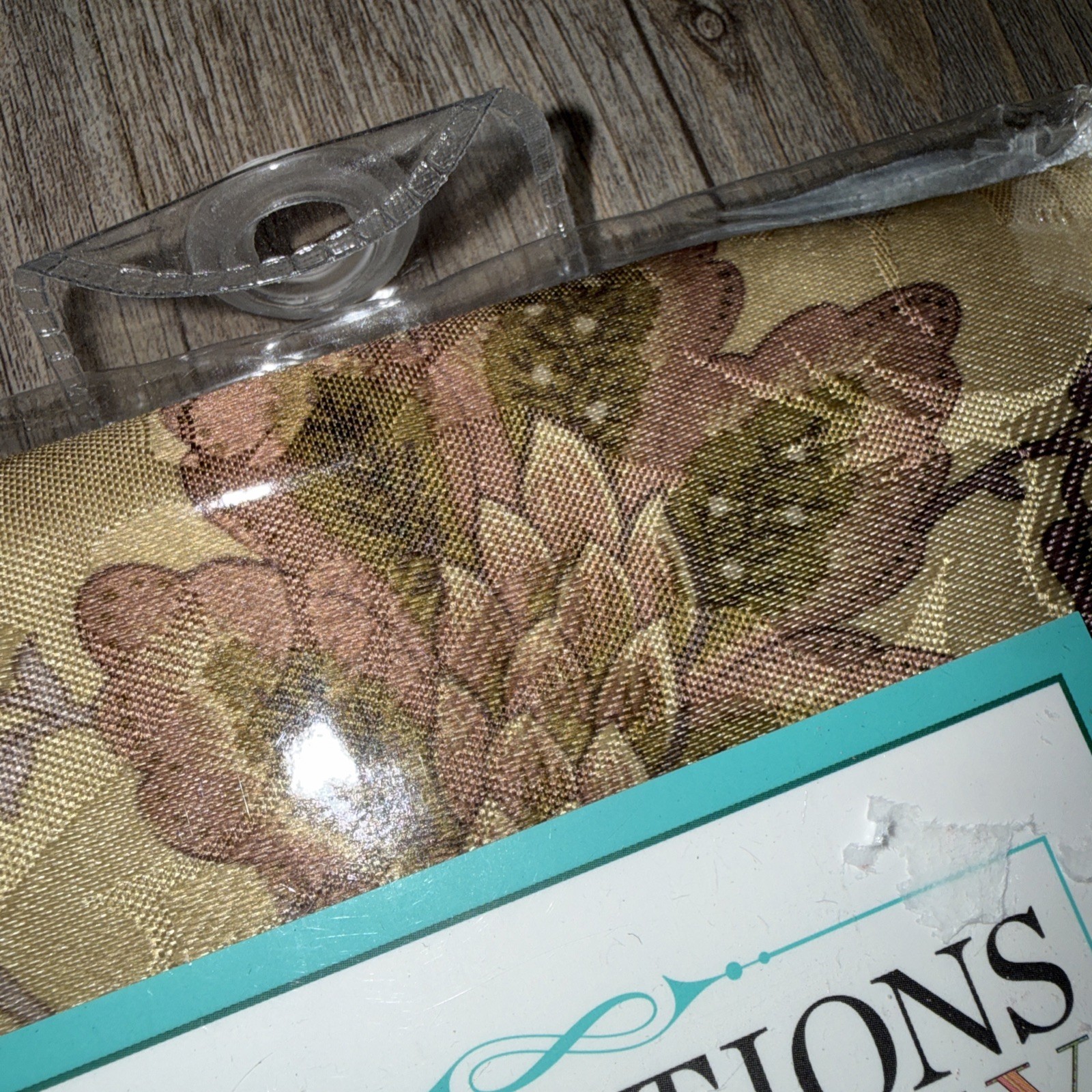 Traditions by Waverly Navarra Antique Curtain Scallop Valance 52W 16L Lot of 2