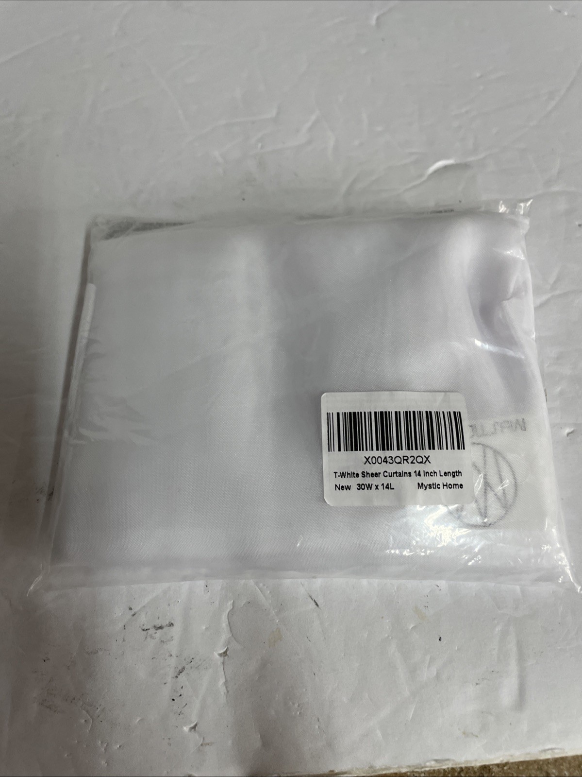 White Sheer Curtains Mystic Home 30w X 14L – 2 Panels NIP
