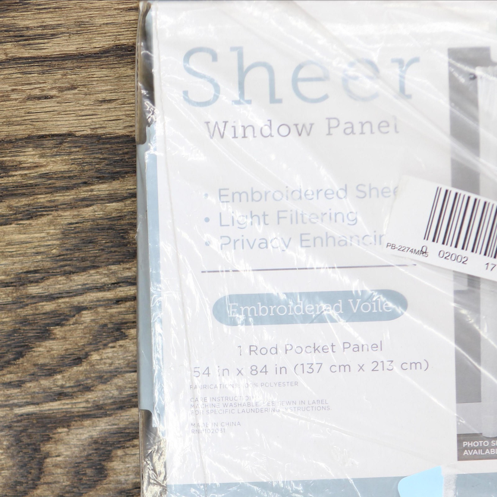 regal Home Embroidered Voile Sheer Rod Pocket Single Curtain Panel White 54 x 84