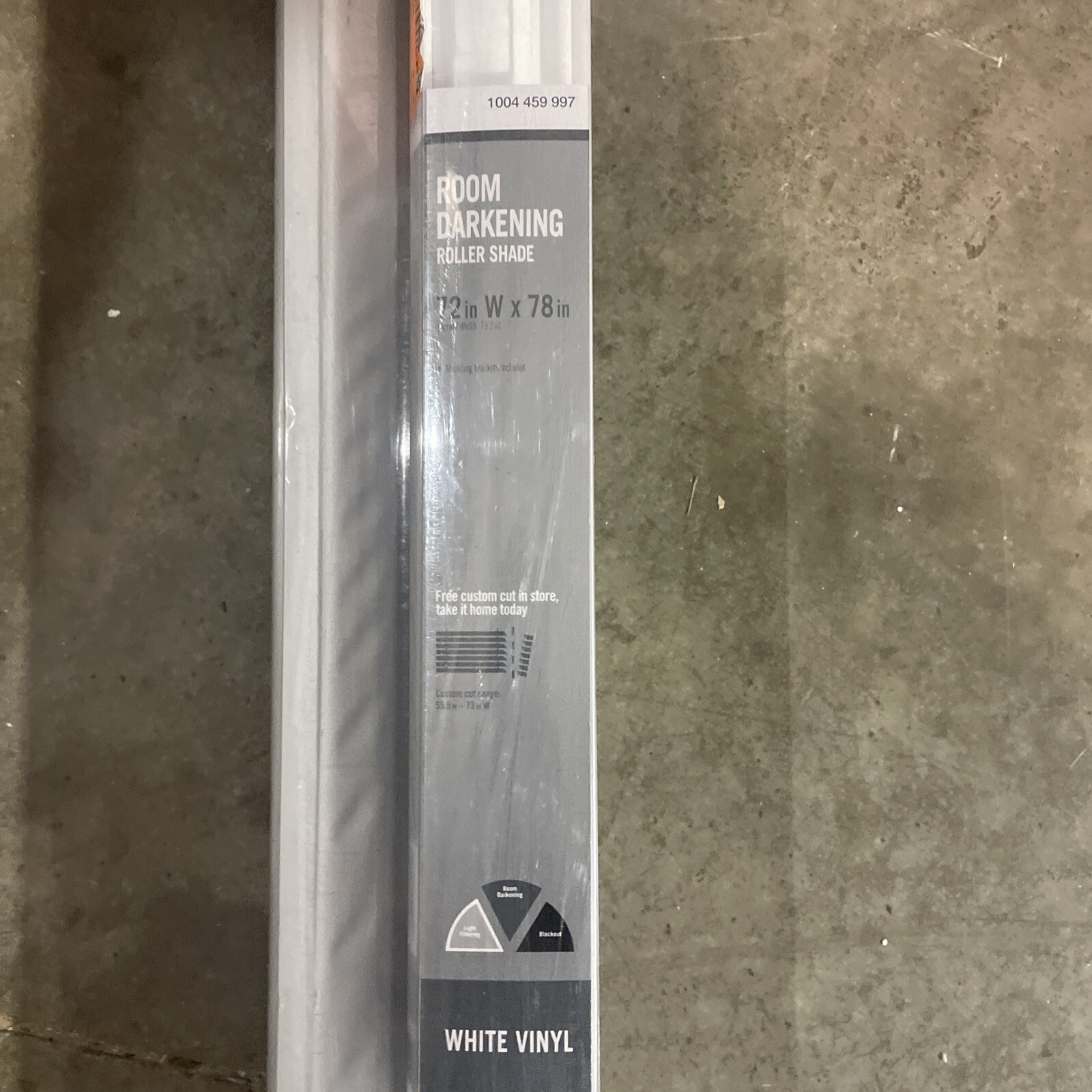 White Cordless Room Darkening Vinyl Roller Shades 72″W x 78″L